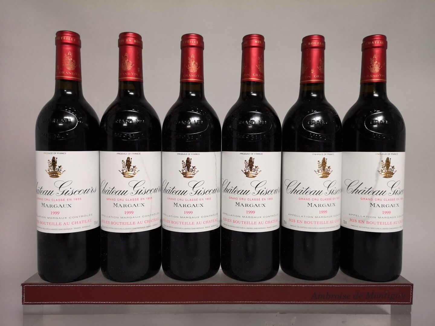 Null 6 bottles Château GiSCOURS - 3rd Gcc Margaux 1999 In wooden case. Slightly &hellip;