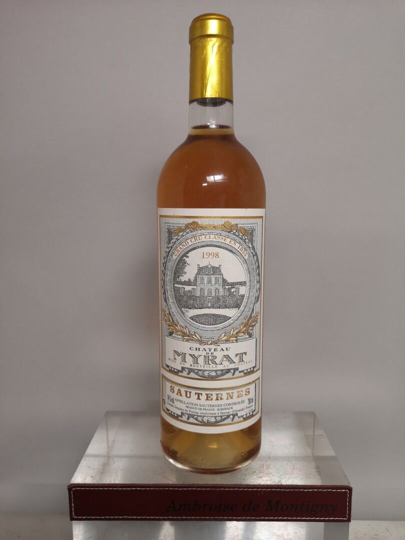 Null 1 bottle Château de MYRAT - 2nd Cru Classé of Sauternes 1998
