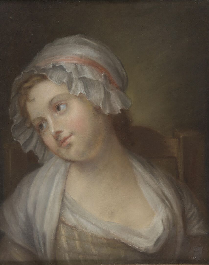 Null École FRANÇAISE du XIXe siècle

Jeune femme au bonnet

Pastel.

48 x 39 cm
&hellip;