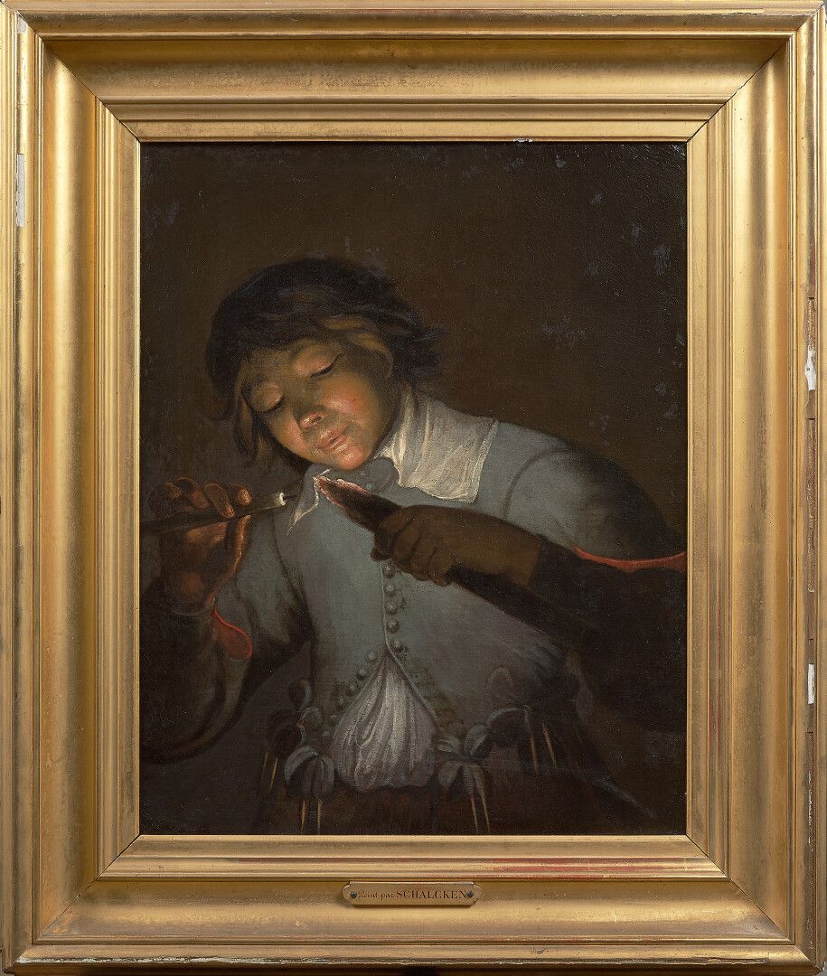 Null 归功于亚当-德-科斯特（约1586-1643）。

年轻的男孩在吹拂余烬

帆布。

这幅画的作者是戈弗雷德-沙尔肯（Godfried Schalck&hellip;