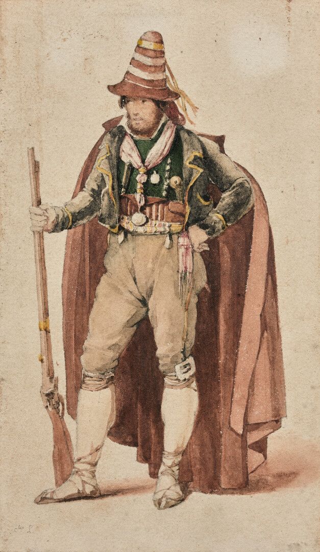 Null School of the 19th century

Italian Brigand Holding a Gun

Watercolor.

15.&hellip;