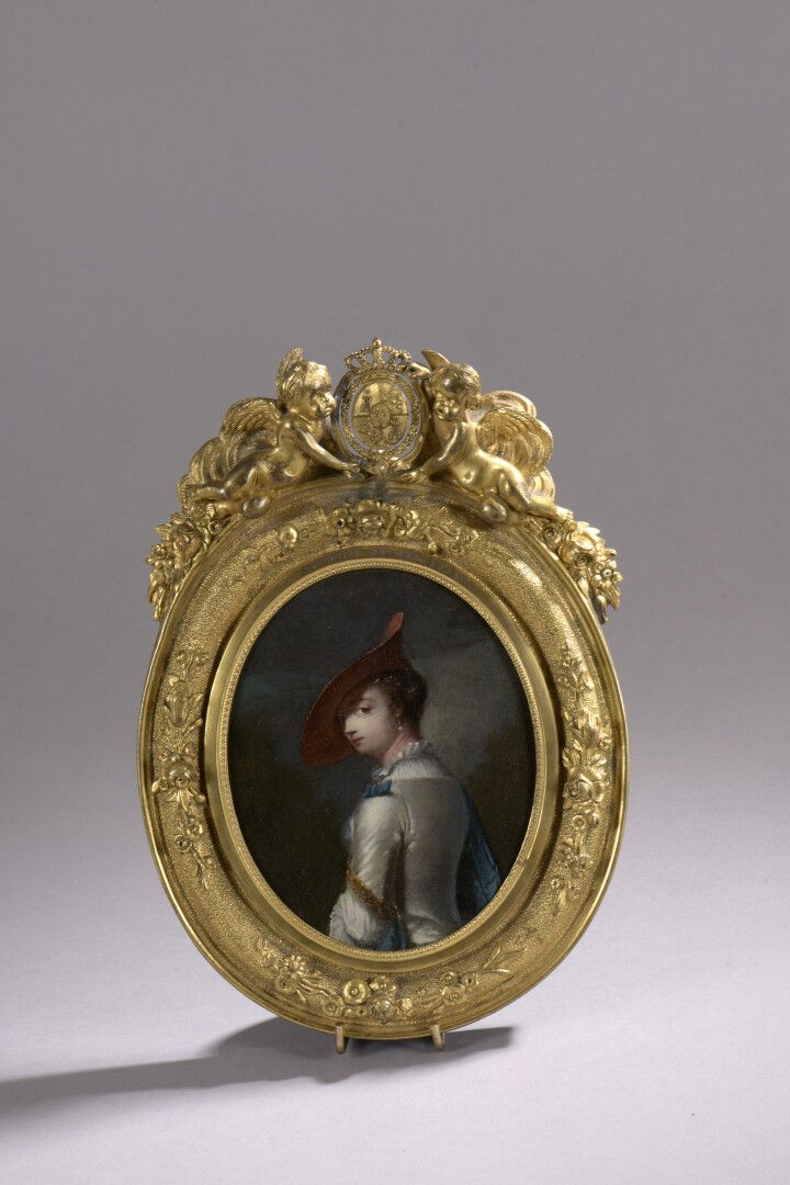 Null 
弗朗斯-范德-米恩（MYN）（杜塞尔多夫，1719-伦敦，1783）。




戴红帽的年轻牧羊女，约1755年




椭圆形铜板上的油彩。在背面&hellip;