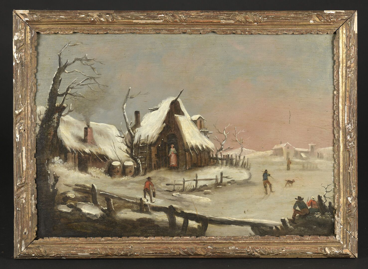 Null 18世纪末的弗拉芒画派

冬季景观

小组。

36 x 53 厘米