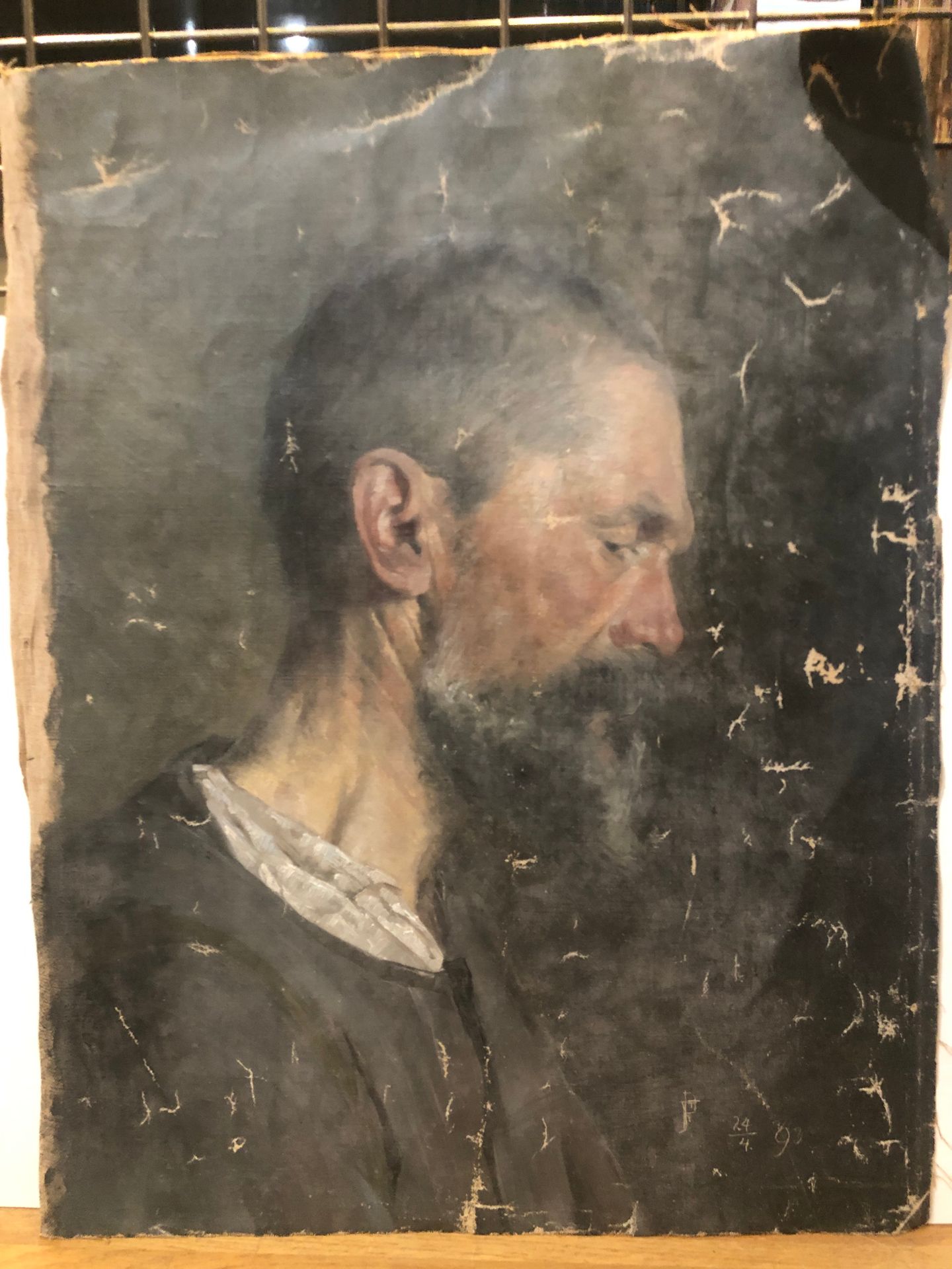 Null Ecole Hongroise du XIXème siècle

Portrait d'homme barbu de profil 

Huile &hellip;