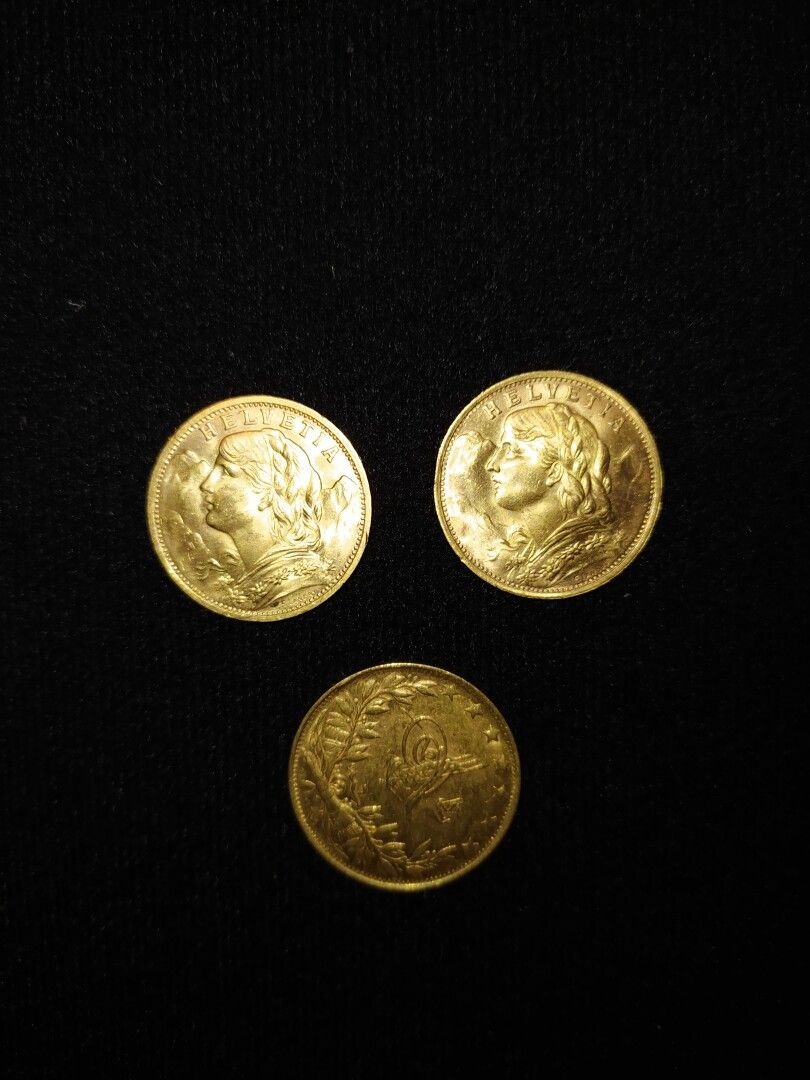 Null Lot de trois pièces en or

Un 20 francs or, 1935

Un 20 francs or, 1935

Un&hellip;
