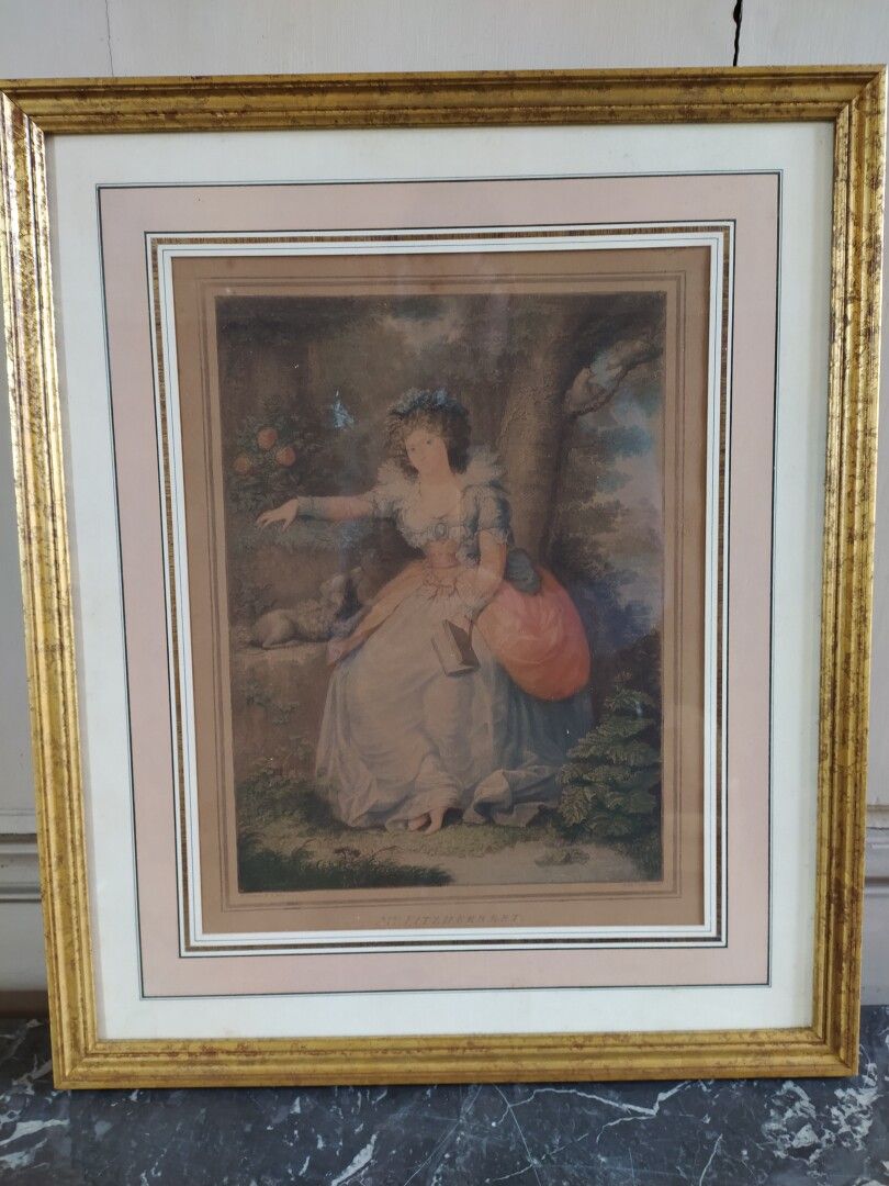 Null D'après Richard COSWAY (1742-1821)

Mrs Fitzherbert

Gravure en couleur

33&hellip;