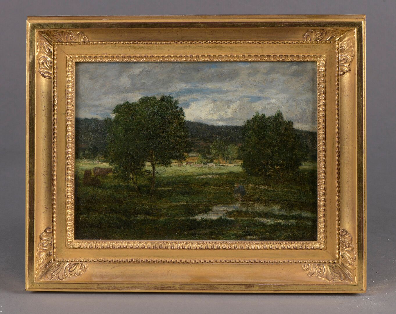 Null 欧仁-布丁（Honfleur, 1824 - Deauville, 1898）。

树林景观，约1854-57年

小组。左下方有签名。

18 x &hellip;