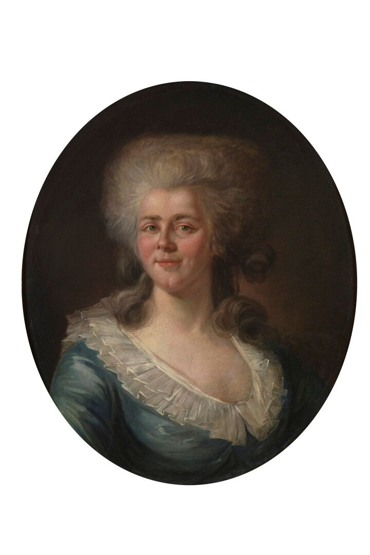 Null 让-巴蒂斯特-高第(Jean Baptiste GAUTIER d'AGOTY)（1740-1786）。

一位女士的半身画像

椭圆形帆布。

右侧&hellip;