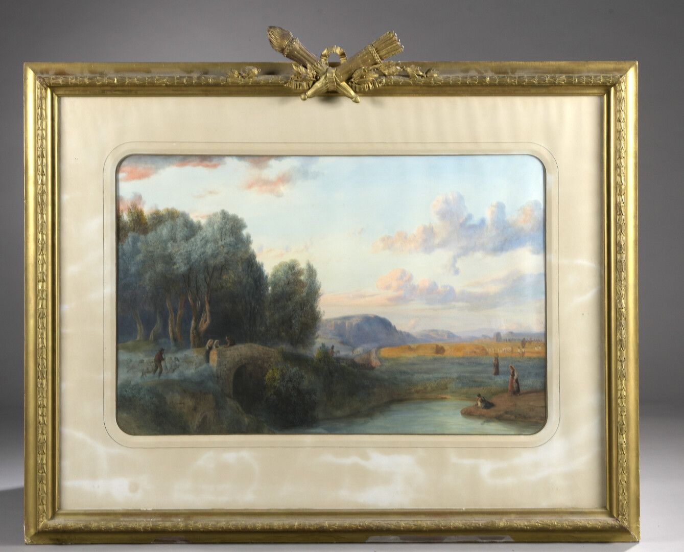 Null 皮埃尔-吉拉尔 (1806-1872)

罗马乡村的景色

水彩画。

左下方有签名和1865年的日期。

60 x 95 cm at sight

&hellip;