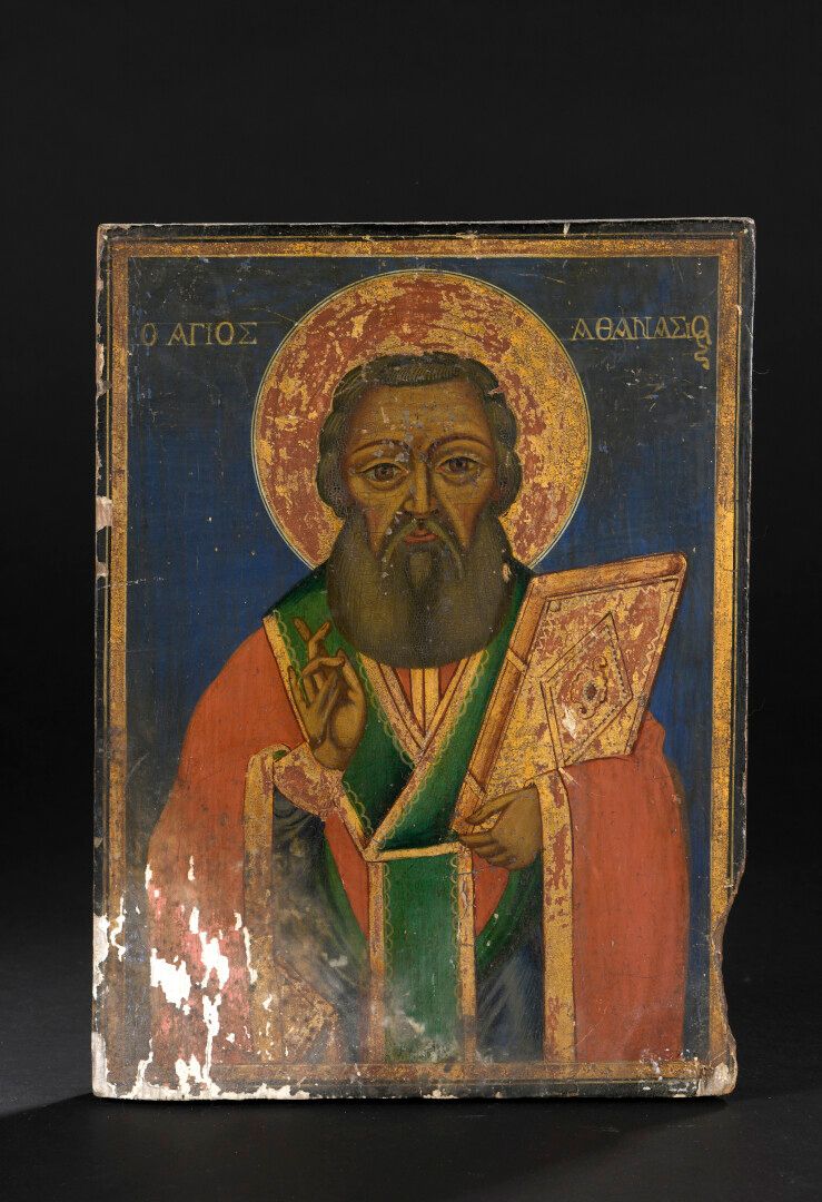 Null GREECE, 19th century

Icon of Saint Athanasius of Alexandria

Tempera and g&hellip;