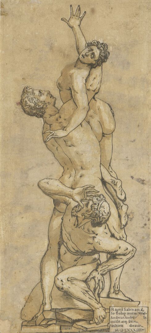 Null 安德烈-安德里亚尼

绑架萨宾妇女》，1584年，第三版，木板，43.5 x 20厘米，构图完整

(The Illustrated Bartsch &hellip;