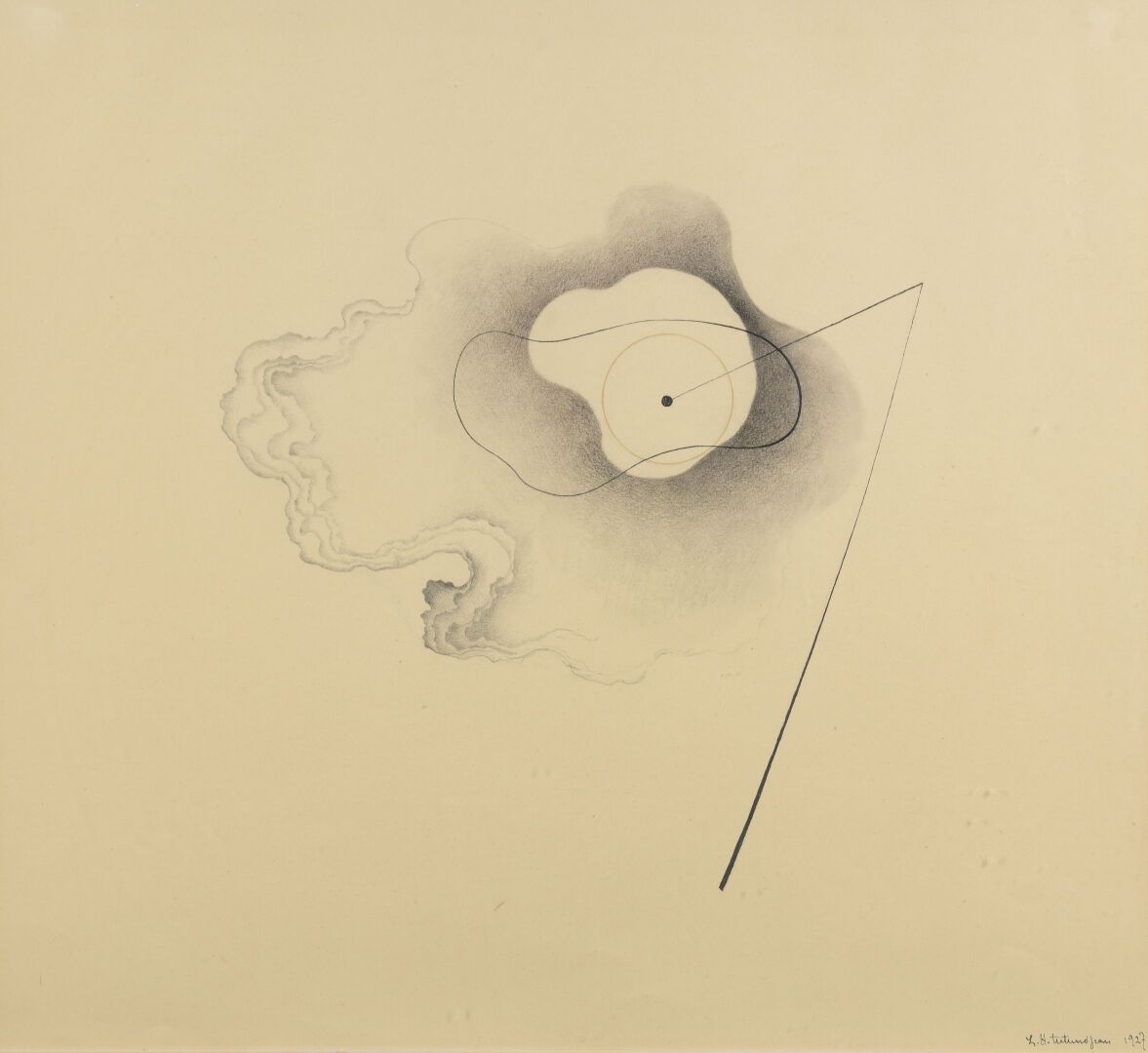 Null 莱昂-阿瑟-图顿吉安(Léon Arthur TUTUNDJIAN) (1905-1968)

有红圈的构图

纸上水彩和印度墨水。

右下方有签名和&hellip;