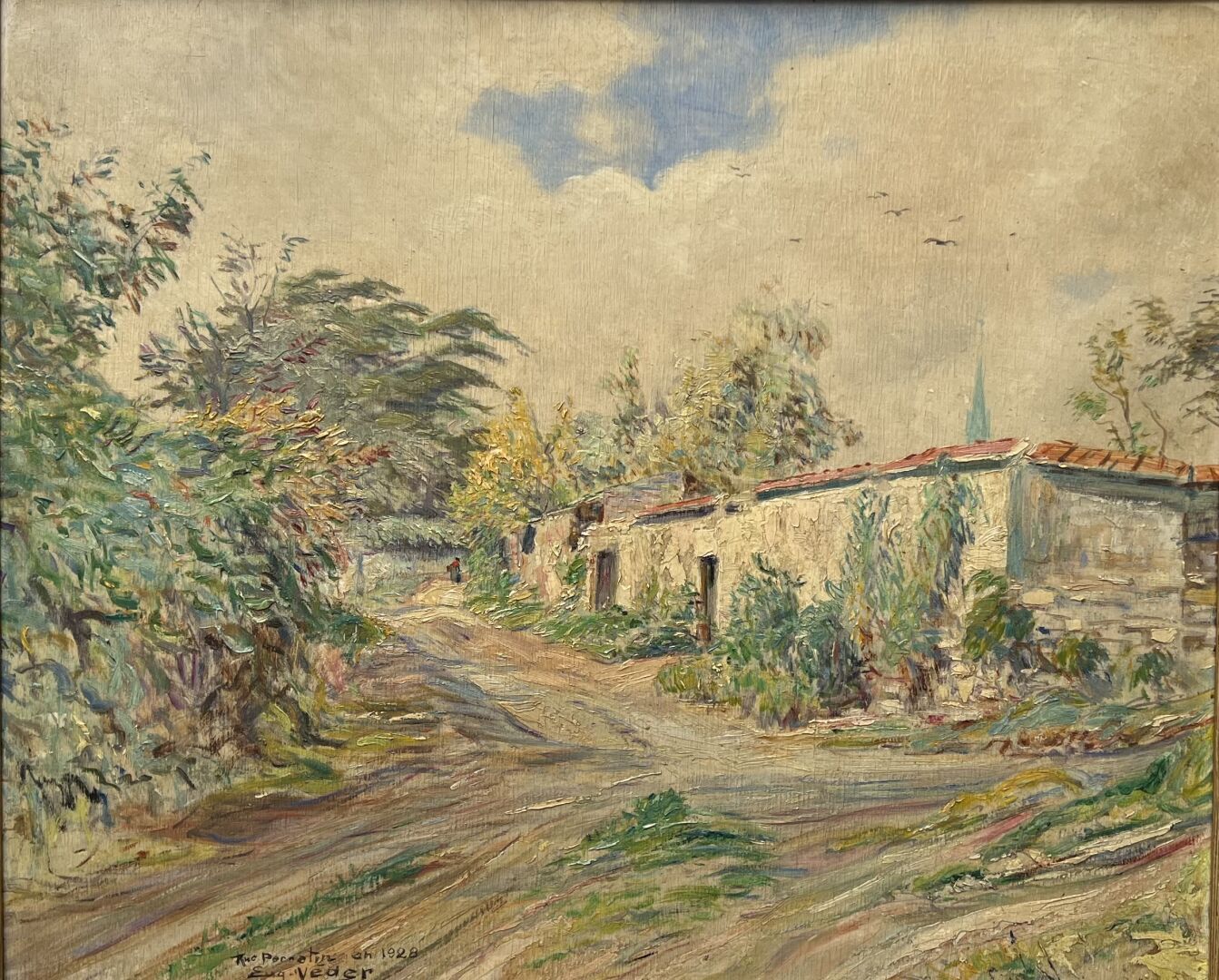 Null 欧仁-维德 (1876-1936)

1928年，佩罗丹街的沙提翁（Châtillon）。

板上油彩。

左下方有签名、位置和日期。

55,5 x&hellip;