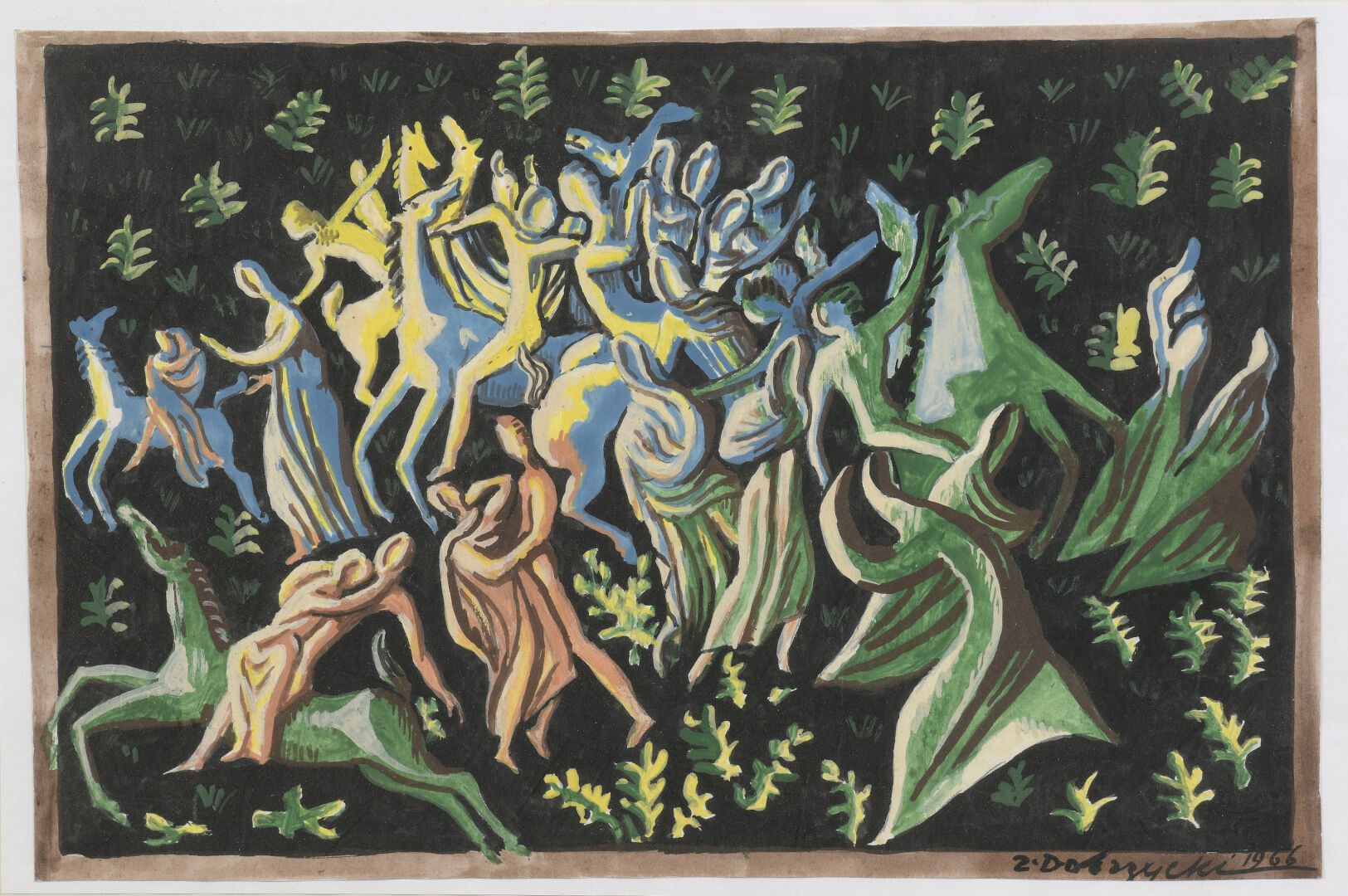 Null 齐格蒙特-多布日茨基(1896-1970)

舞蹈家

水彩画和水粉画。

右下方有签名，日期为1966年。

19,5 x 28,5 cm