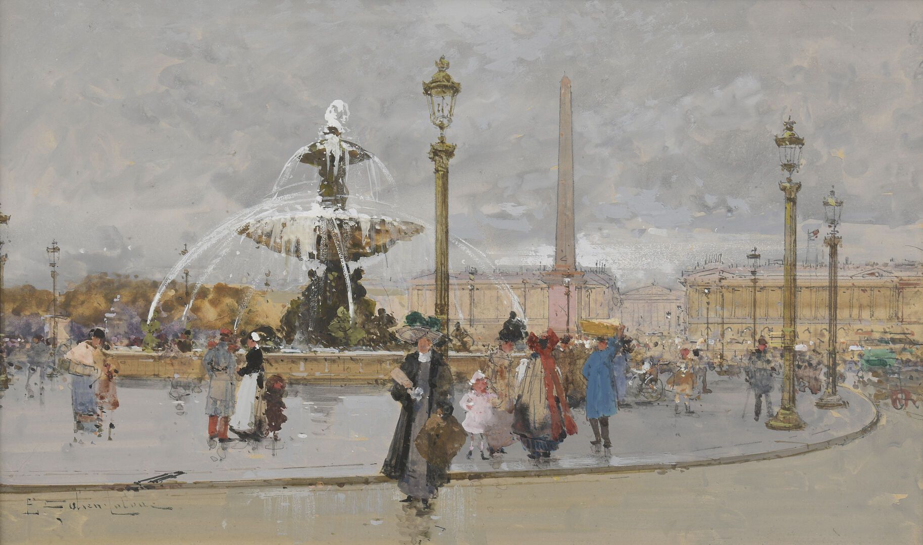 Null Eugène GALIEN-LALOUE (1854-1941)

La Concorde

Gouache.

Signée en bas à ga&hellip;