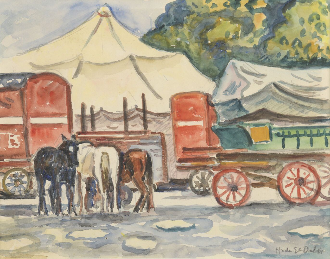 Null Henri de SAINT-DELIS (1878-1949)

The circus

Watercolor signed lower right&hellip;