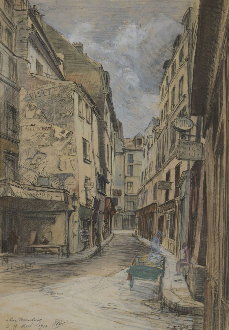 Null Eugène Véder (1876-1936)

Rue Beaubourg - 9. März 1914

Aquarell-Lvisur und&hellip;
