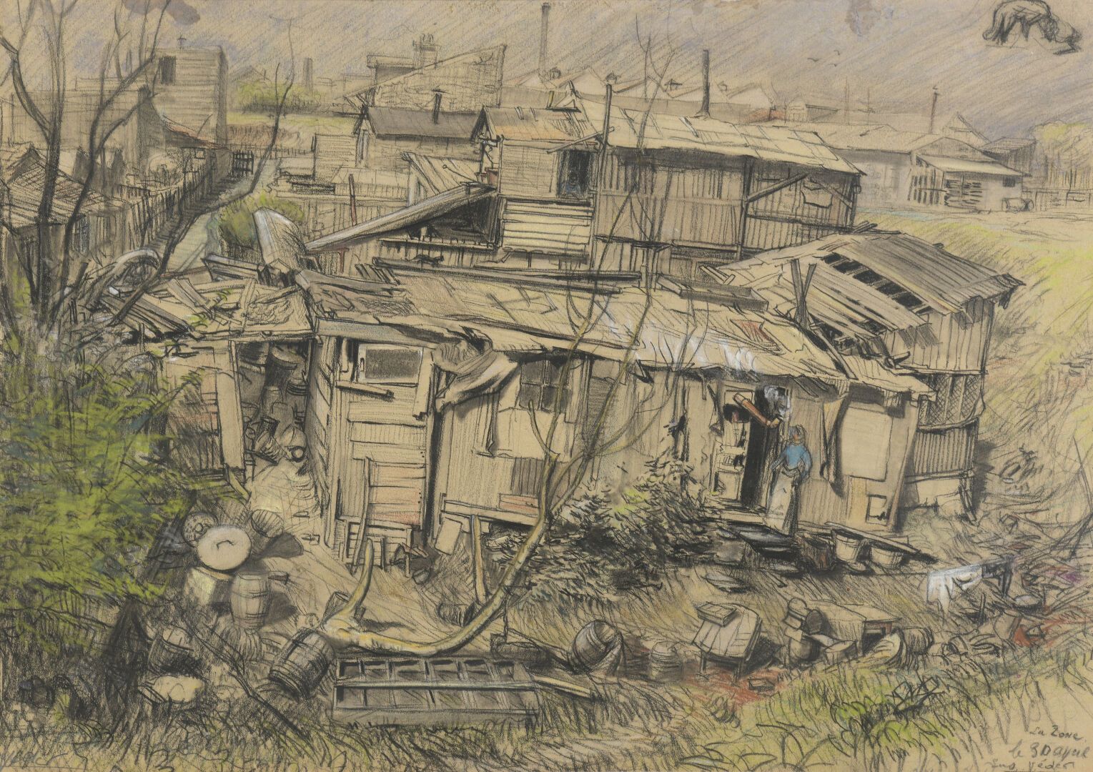Null 欧仁-维德 (1876-1936)

4月30日的 "区"（Gobelins区）。

纸上水彩和印度墨水。

签名，日期，位于右下方。

46 x 3&hellip;