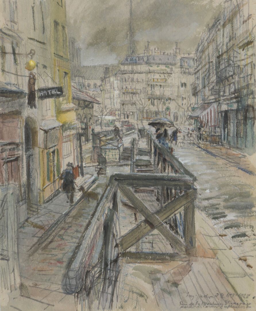 Null Eugène Véder (1876-1936) 

Rue de la Montagne Sainte-Geneviève, Marches (il&hellip;