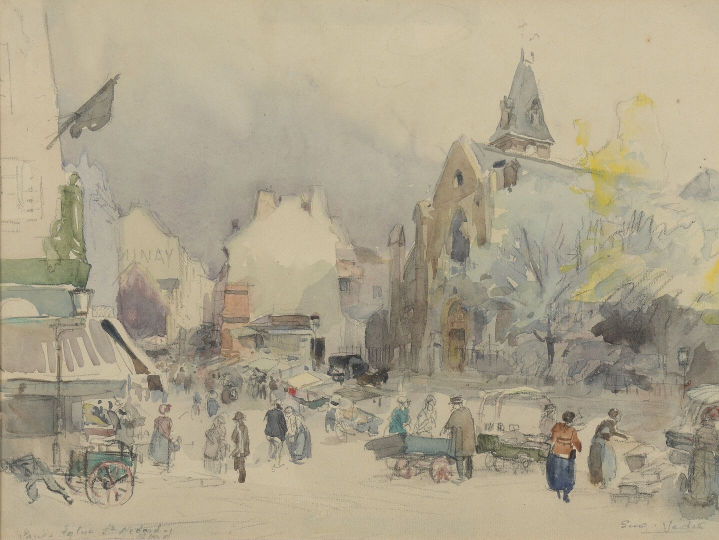 Null Eugène Véder (1876-1936)

Paris - St Médard Church

Watercolor wash and Ind&hellip;