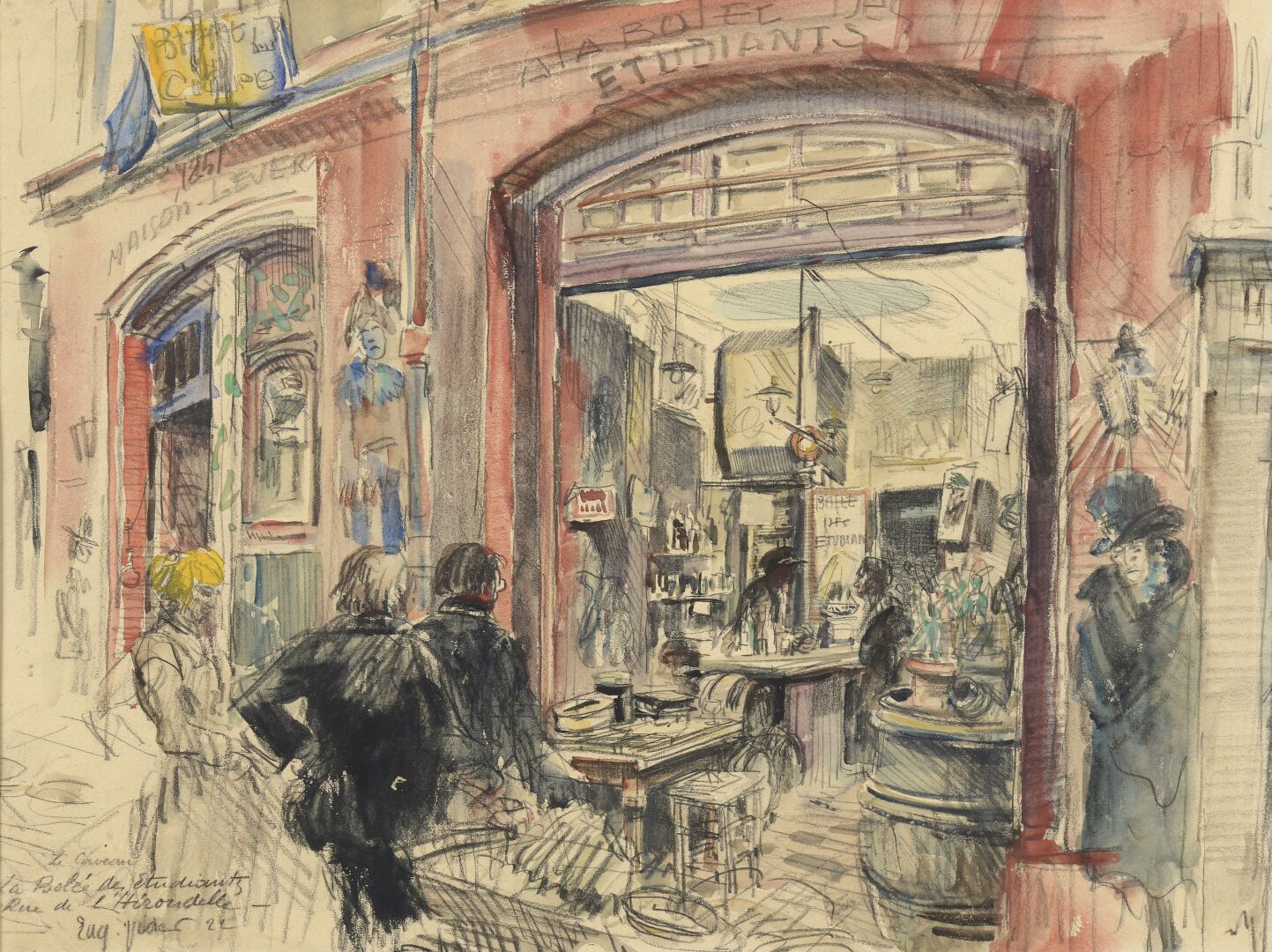 Null Eugène Véder (1876-1936)

The Cellar. La Bollée des Étudiants. Rue de l'Hir&hellip;