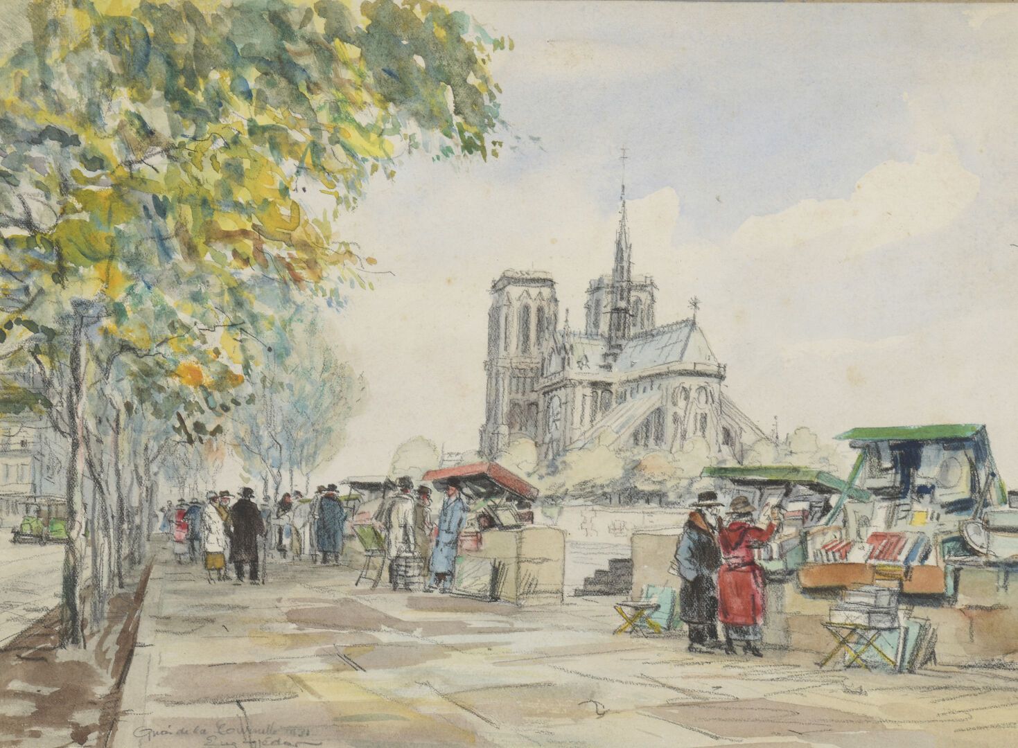Null Eugène Véder (1876-1936)

Quai de la Tournelle 1931

Lavis d'aquarelle et e&hellip;
