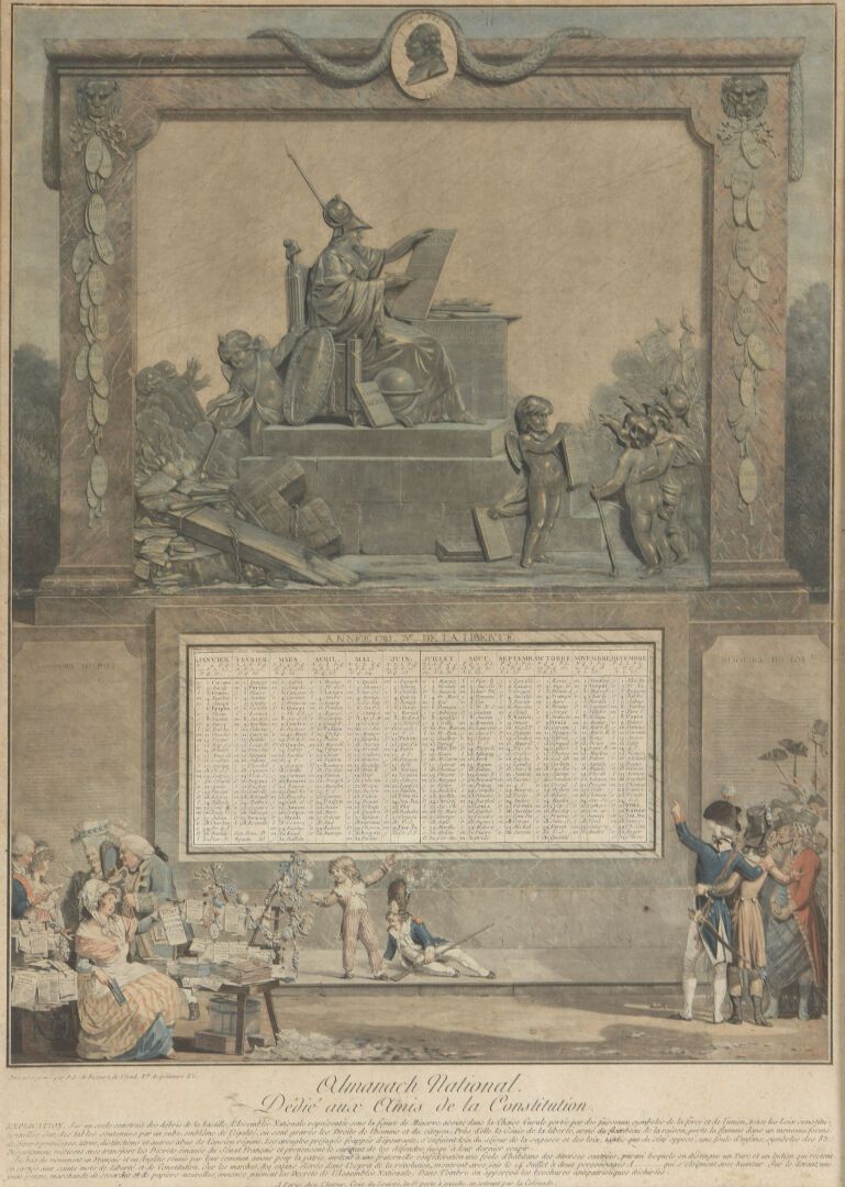 Null 在DEBUCOURT之后，1791年

献给宪法之友的国家年鉴

水印。

47.5 x 34.5 厘米