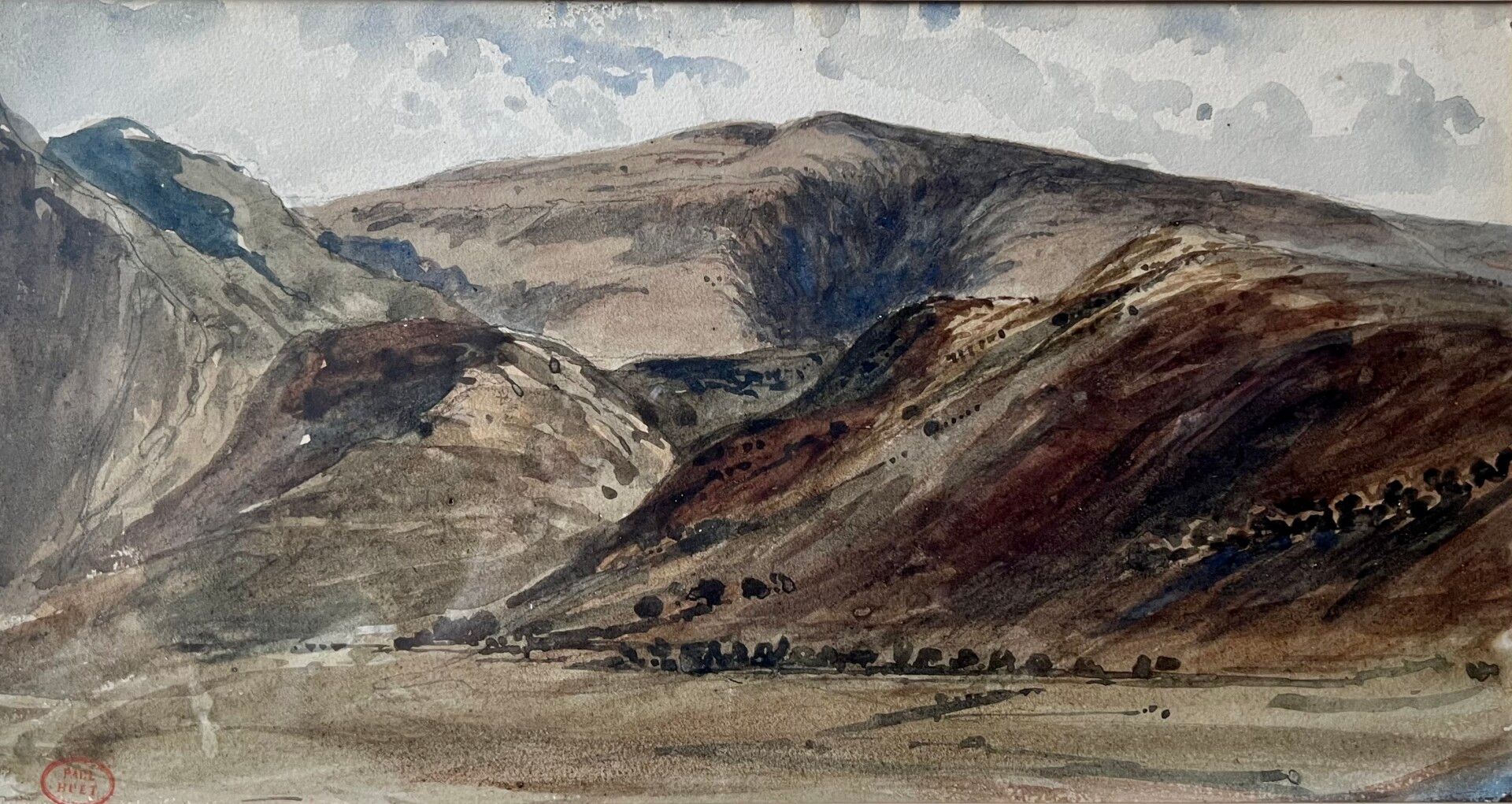 Null Paul HUET (1803-1869)

Paysage vallonné

Aquarelle.

Cachet en bas à gauche&hellip;