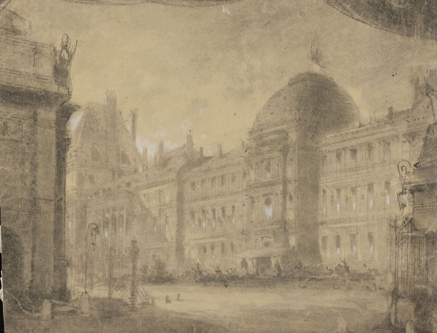 Null 19世纪的法国学校

杜伊勒里宫的景色

石墨、木炭和白粉笔的亮点。

38 x 47 厘米