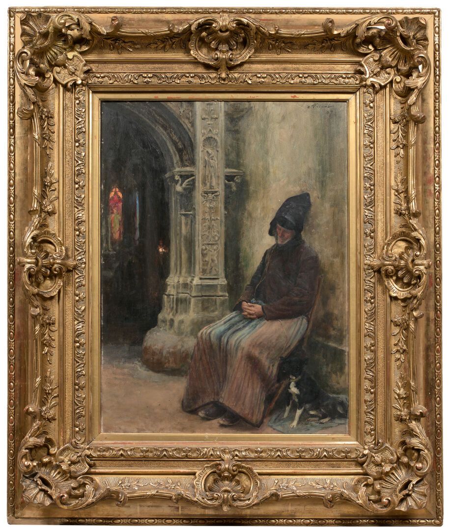 Null Émile FRIANT (Dieuze, Moselle 1863 - Paris 1932)

Mendiant dans une église
&hellip;