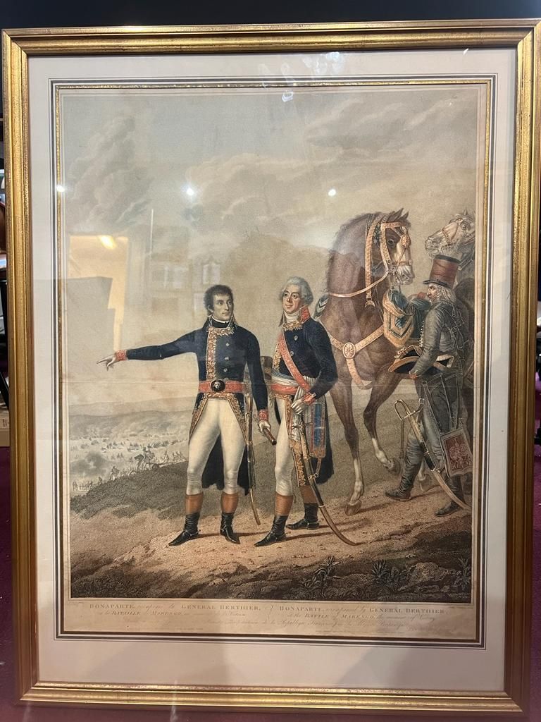 Null 卡顿雕刻的BOZE的作品

波拿巴在贝尔蒂埃将军的陪同下参加马伦戈战役

日期为1802年的彩色雕版画。

66 x 51 厘米

出处：Maréch&hellip;