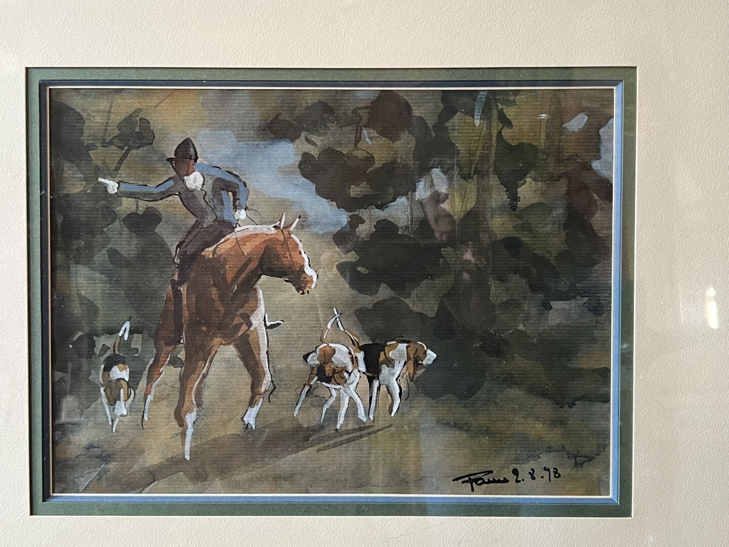 Null FAURE

Hunting scene in the courtyard

Gouache and watercolor

Signed and d&hellip;