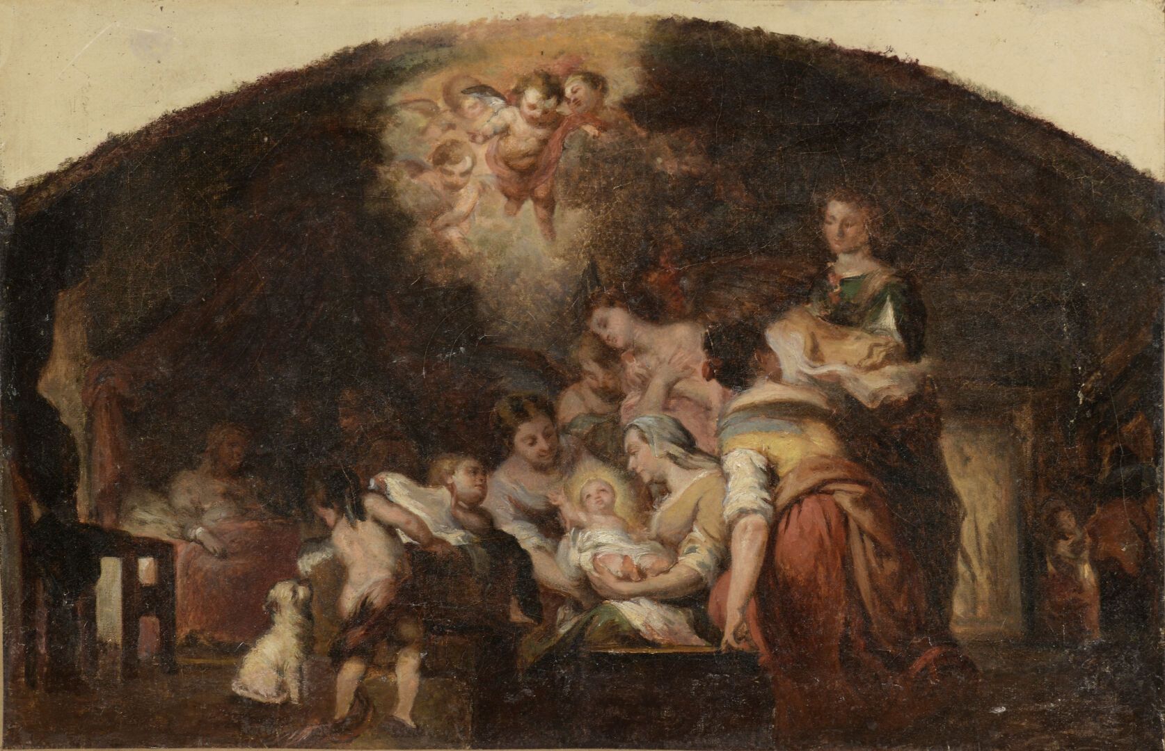 École FRANÇAISE du XVIIIe siècle 18世纪的法国学校

基督的诞生

布面油画。

右边有泪痕。

27 x 41 厘米