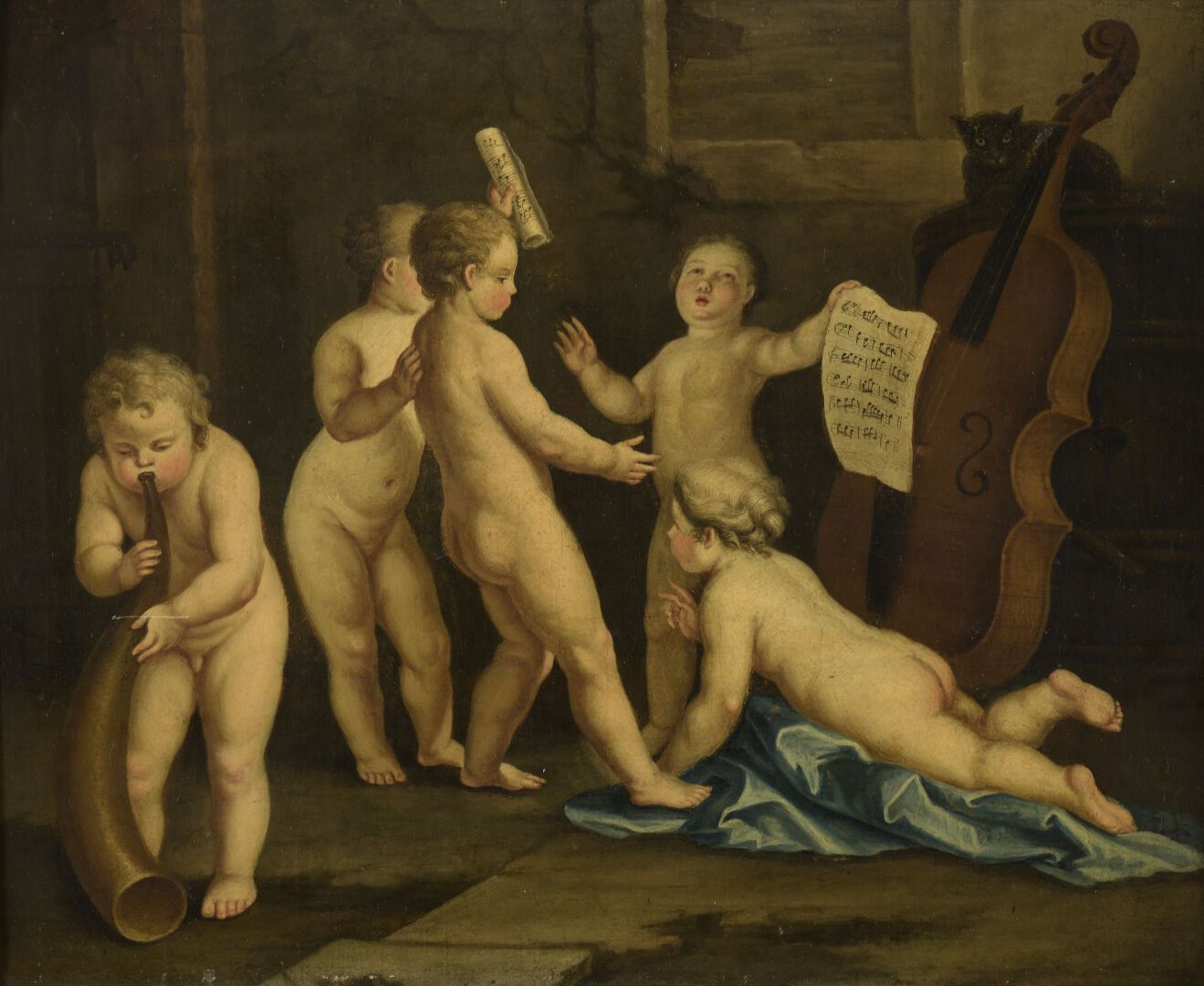 Ecole FRANCAISE vers 1800 FRENCH SCHOOL circa 1800

Concert of putti

Canvas.

3&hellip;