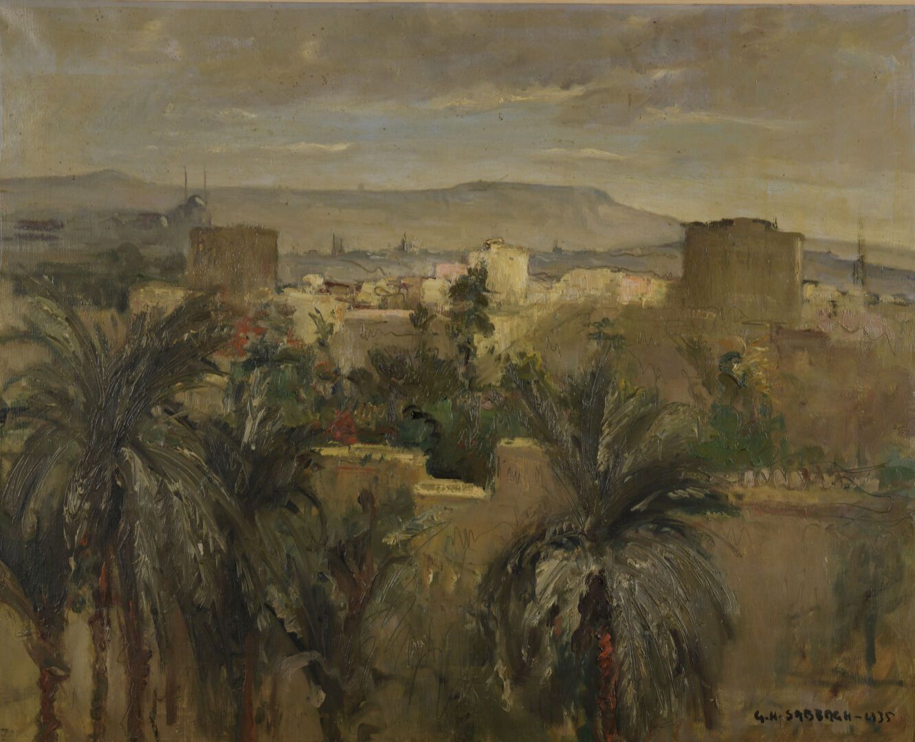Georges Hanna SABBAGH (1887-1951) 
乔治-汉娜-萨巴格 (1887-1951)




开罗市科普特区的景色




布面油画&hellip;