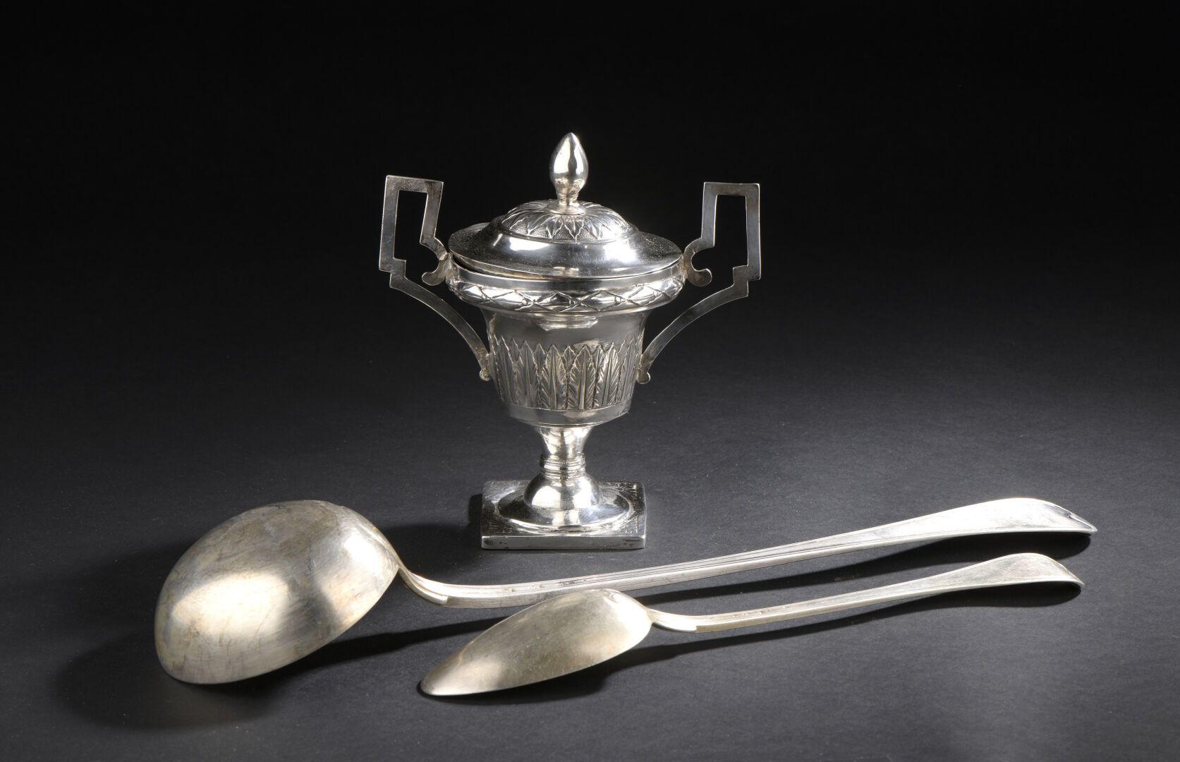 Cuillère à ragoût en argent XVIIIe siècle Stew spoon in silver 18th century, mod&hellip;