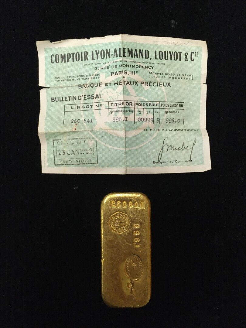 Null 1 gold bar (996,1) n° 260641

With its certificate



Specific fee of 8 % b&hellip;