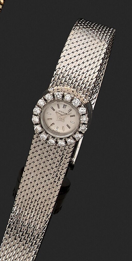 Null GUBELIN

Lady's wristwatch, round case and wristband woven in white gold. B&hellip;