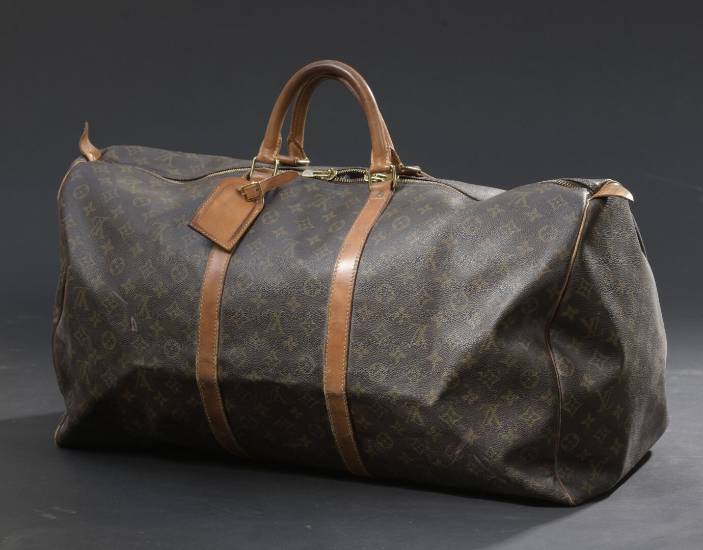 LOUIS VUITTON Keepall 60 bag in monogram canvas and nat…