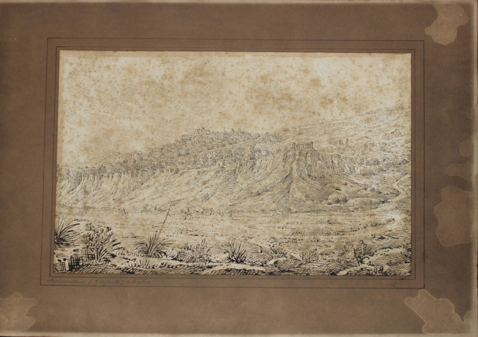 Null Attributed to Antonio SENAPE (Rome 1788 - Naples 1850)
View of Agrigento
Pe&hellip;