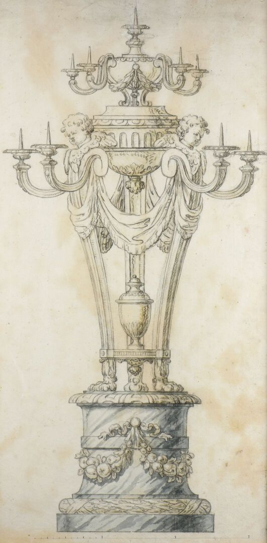 Null Scuola francese della fine del XVIII secolo
Progetto di un candelabro
Acque&hellip;