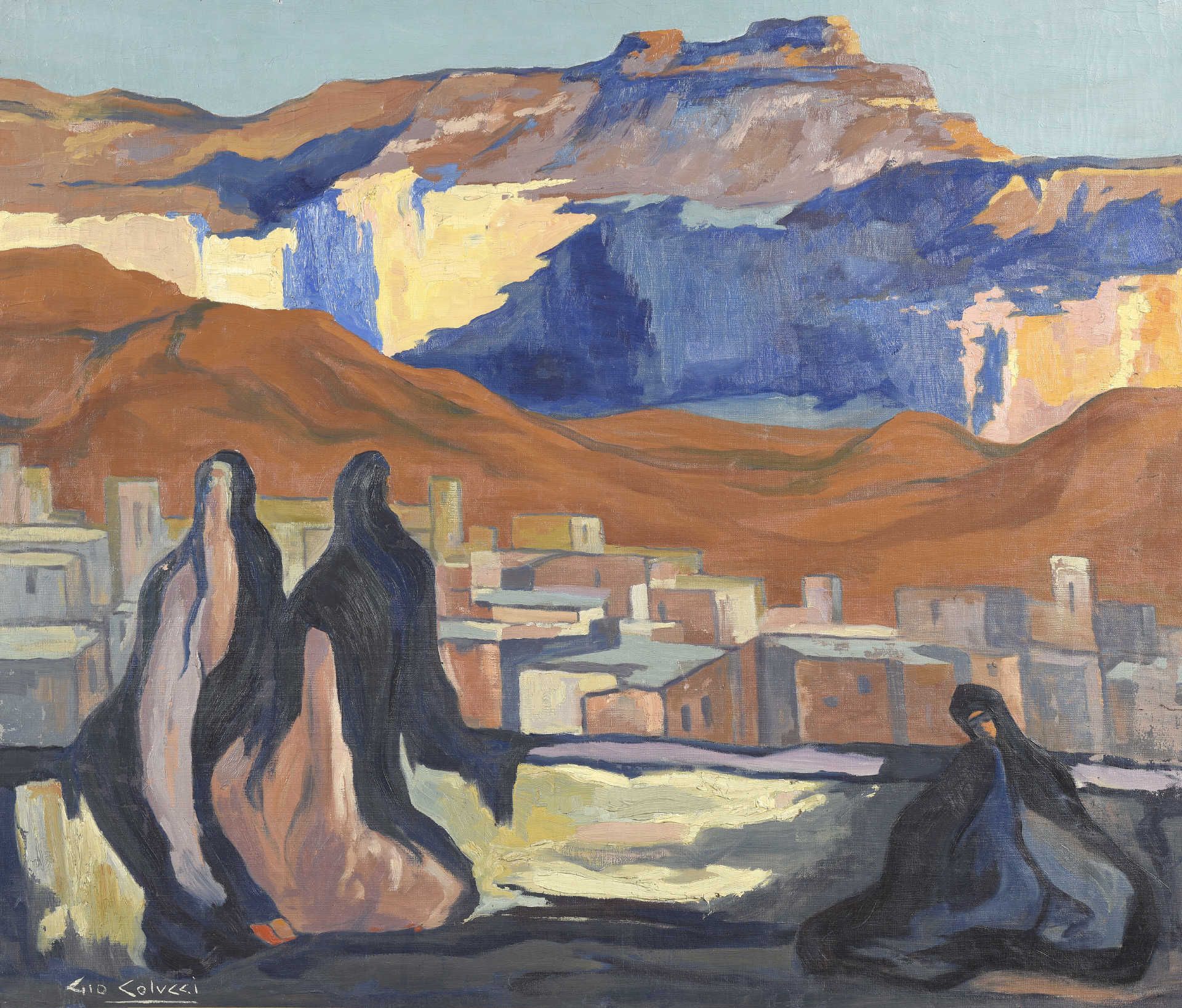 Null Gio COLUCCI (1892-1974)
Devant les remparts
Huile sur toile.
Signée en bas &hellip;