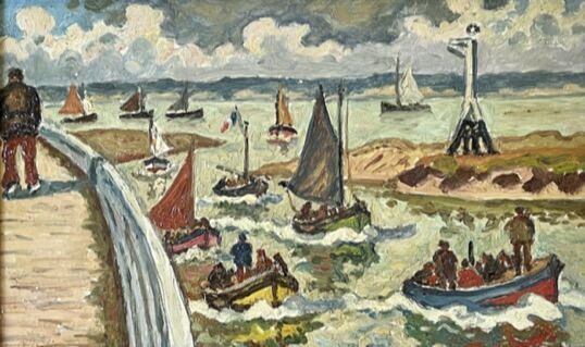 Null Henri de SAINT-DELIS (1878-1949)
Retour de barques
Huile sur panneau.
Signé&hellip;