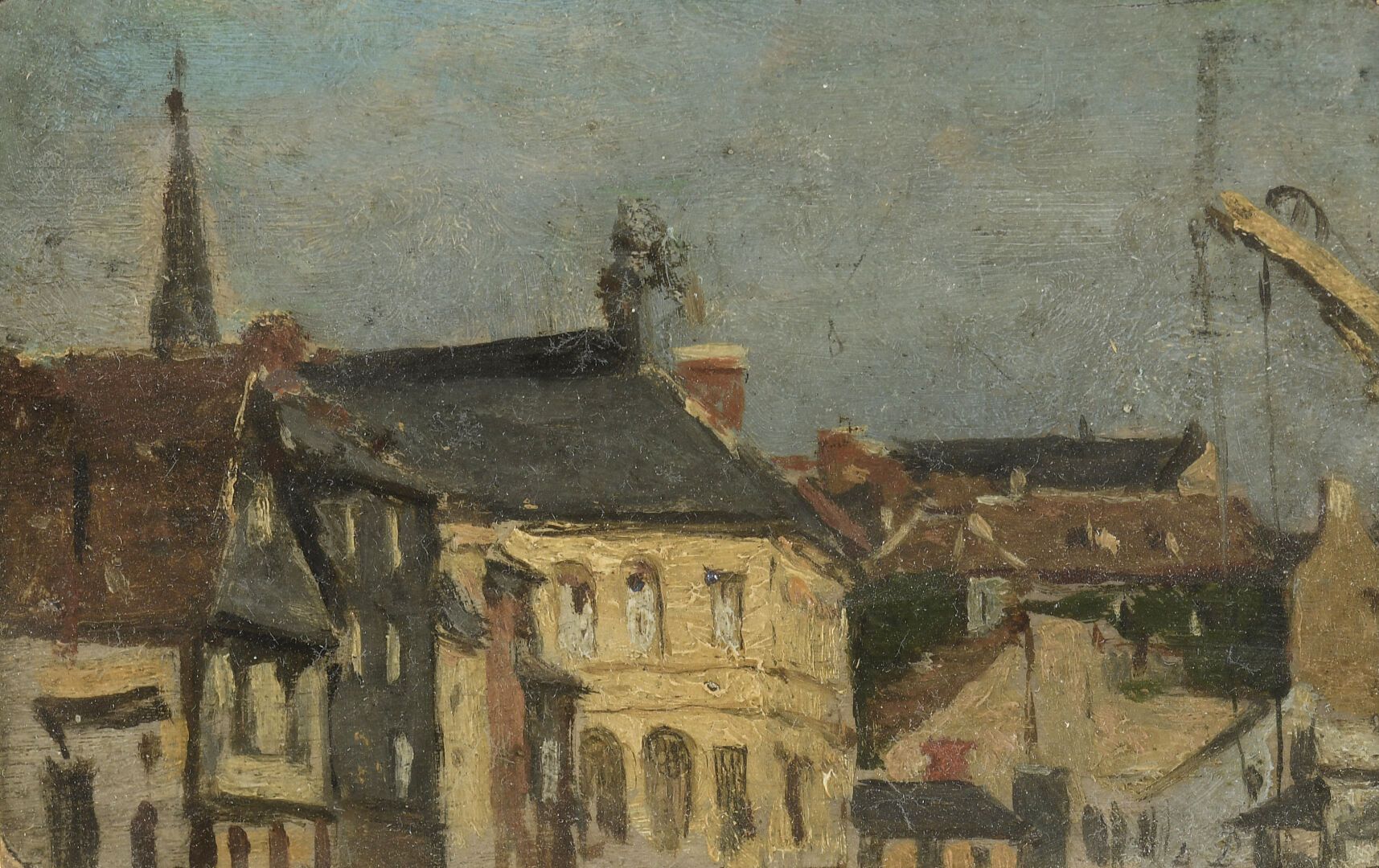 Null Alexandre DUBOURG (1821-1891)
Arrière d'une église
Huile sur panneau.
Monog&hellip;