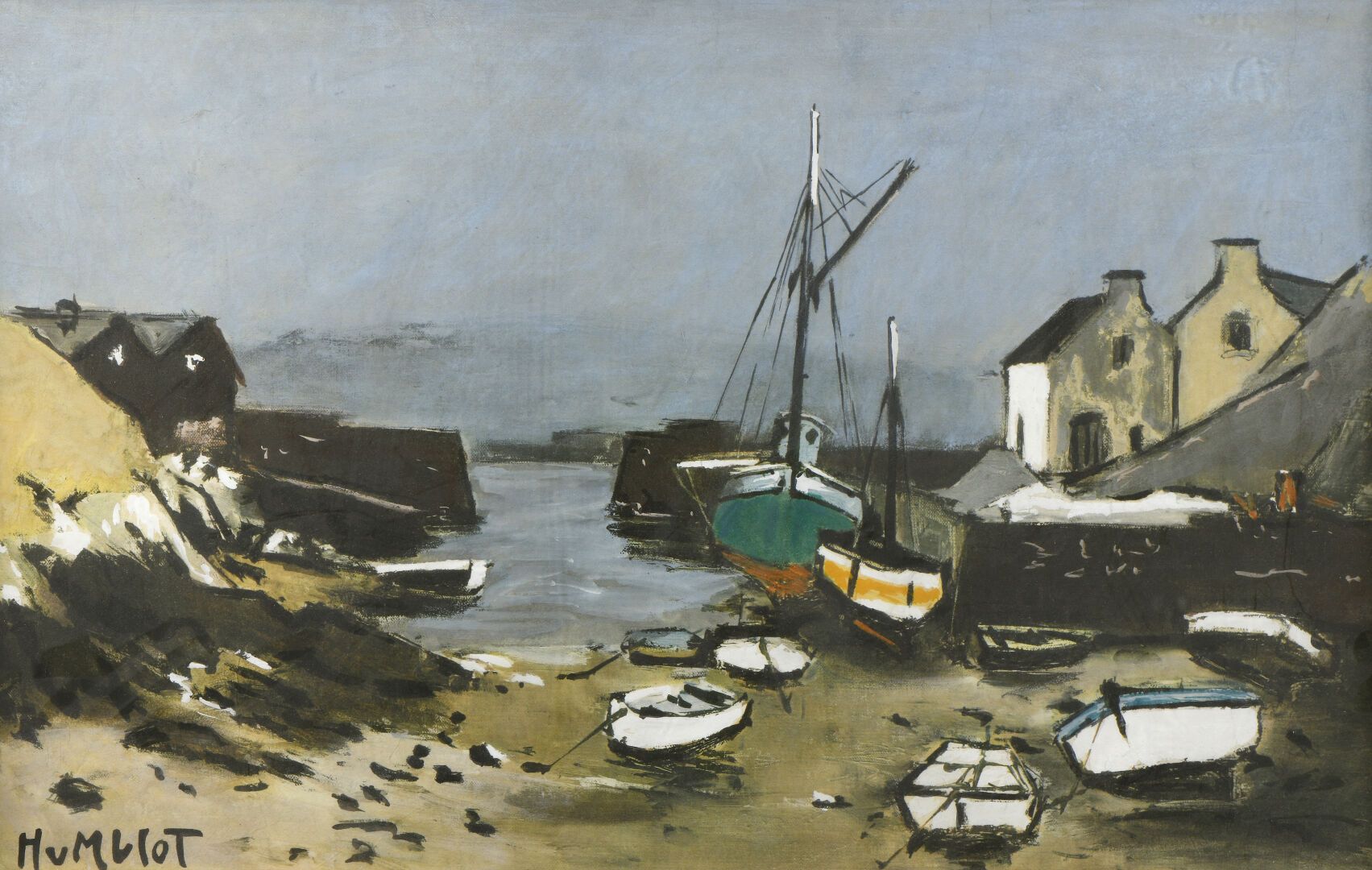 Null Robert HUMBLOT (1907-1962)
Port de pêche
Gouache signée en bas à gauche.
30&hellip;