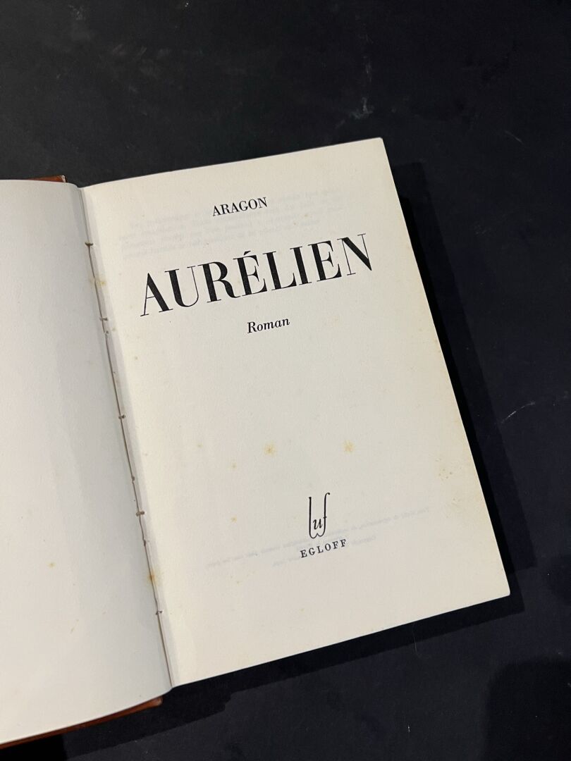 Null ARAGON (Louis). Aurélien. Roman. Fribourg, Egloff, s. D. [1945]. 2 volumes &hellip;