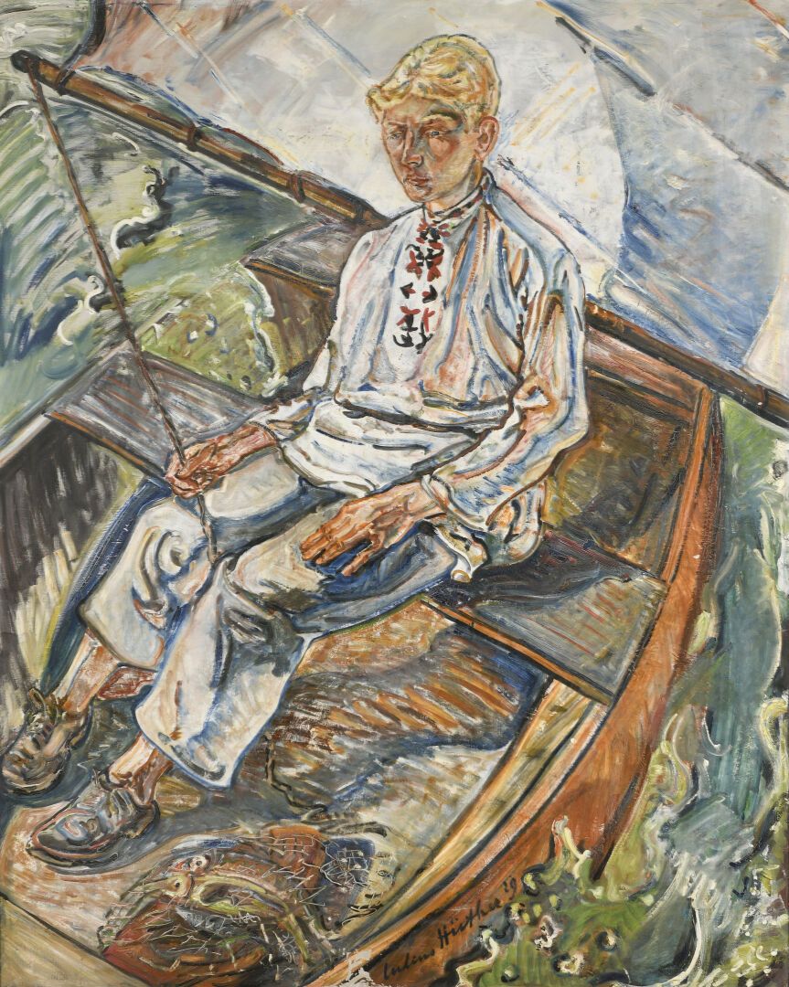 Null Julius HUTHER (1881-1954)
Jeune homme en voilier, 1929
Huile sur toile.
Sig&hellip;