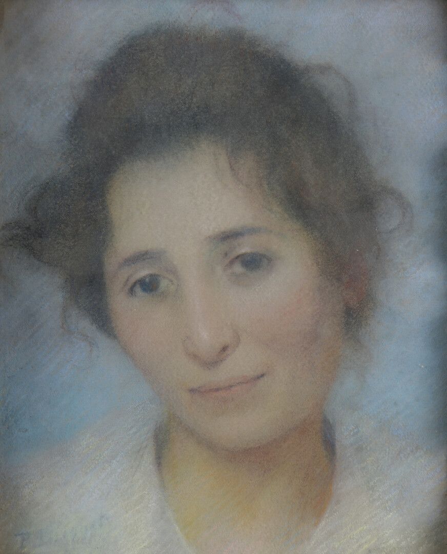 Null École FRANCAISE du début du XXe siècle
Portrait de jeune femme
Pastel porta&hellip;