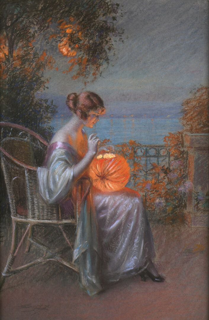 Null Delphin ENJOLRAS (1857-1945)
Femme à la couture
Pastel.
Signé en bas à gauc&hellip;