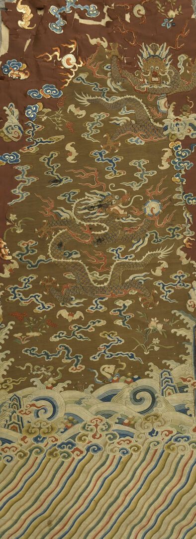 Null Panneau Ming de Kosseu ou Ko'sseu (Kesai) en soie et finement tissé de fils&hellip;